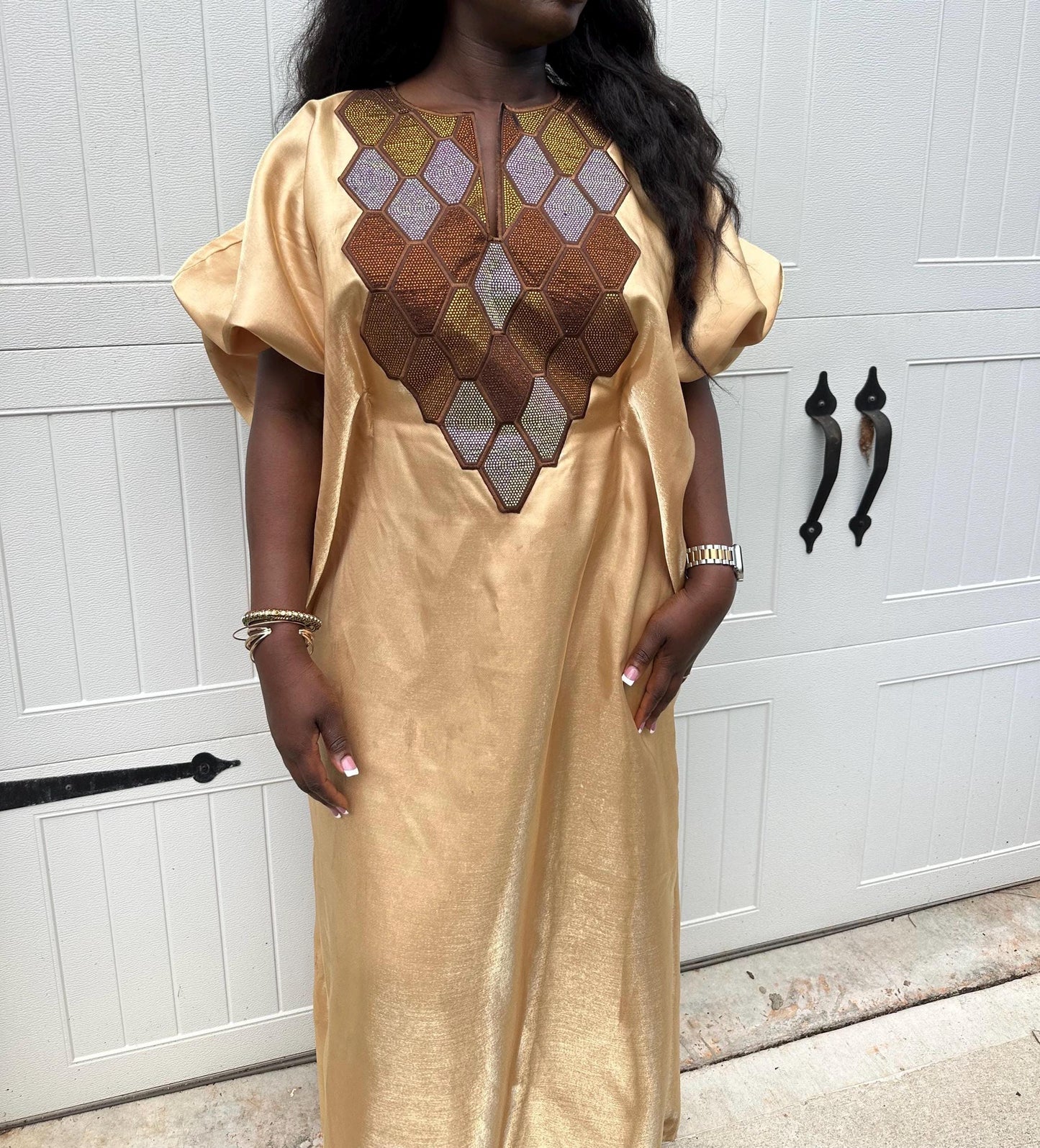 Classic African Bubu, GOLD Boubou,African boubou gown, Nigerian kaftan outfit,motherland style| African print dress | Party wear| danshiki