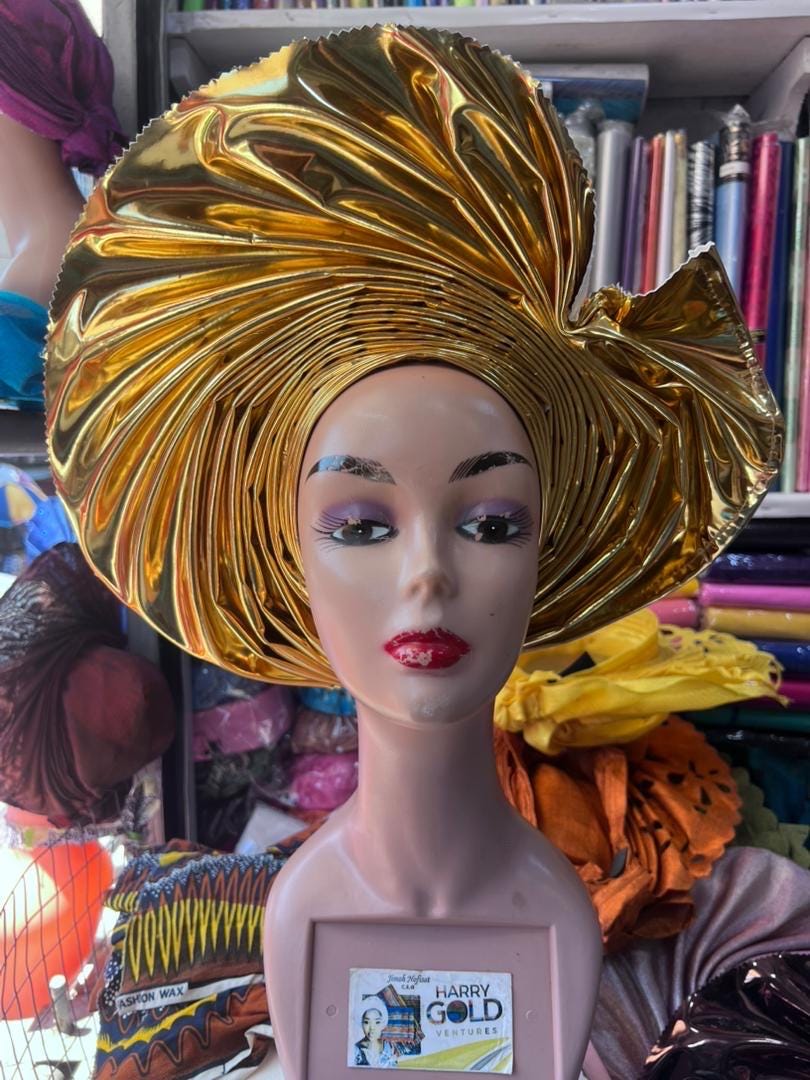 Liquid Metallic Leather Auto Gele, Headtie , African Ready made Auto Gele , Nigeria Auto Gele, Rich Mummy Auto Gele , Bridal Auto Gele