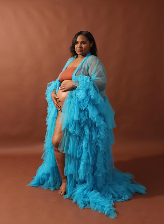 Maternity Dress for Photo Shoot, Tulle Maternity Gown, Baby Shower Photoshoot Dress, Boho Maternity Gown, Wedding Guest Dress, Gift for Her