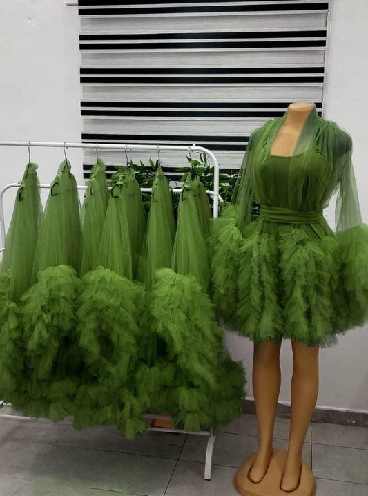 Bridesmaid robe, colored Wedding robe Wedding dress Wedding slip on lingerie Tulle robe for wedding Bridesmaid robe Pyjamas Robe