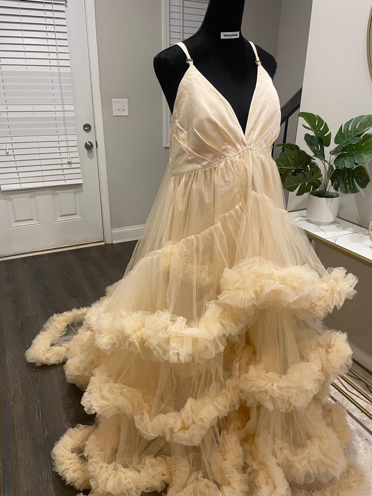 Maternity Dress for Photo Shoot, Tulle Maternity Gown, Baby Shower Photoshoot Dress, Boho Maternity Gown, Wedding Guest Dress, Gift for Her