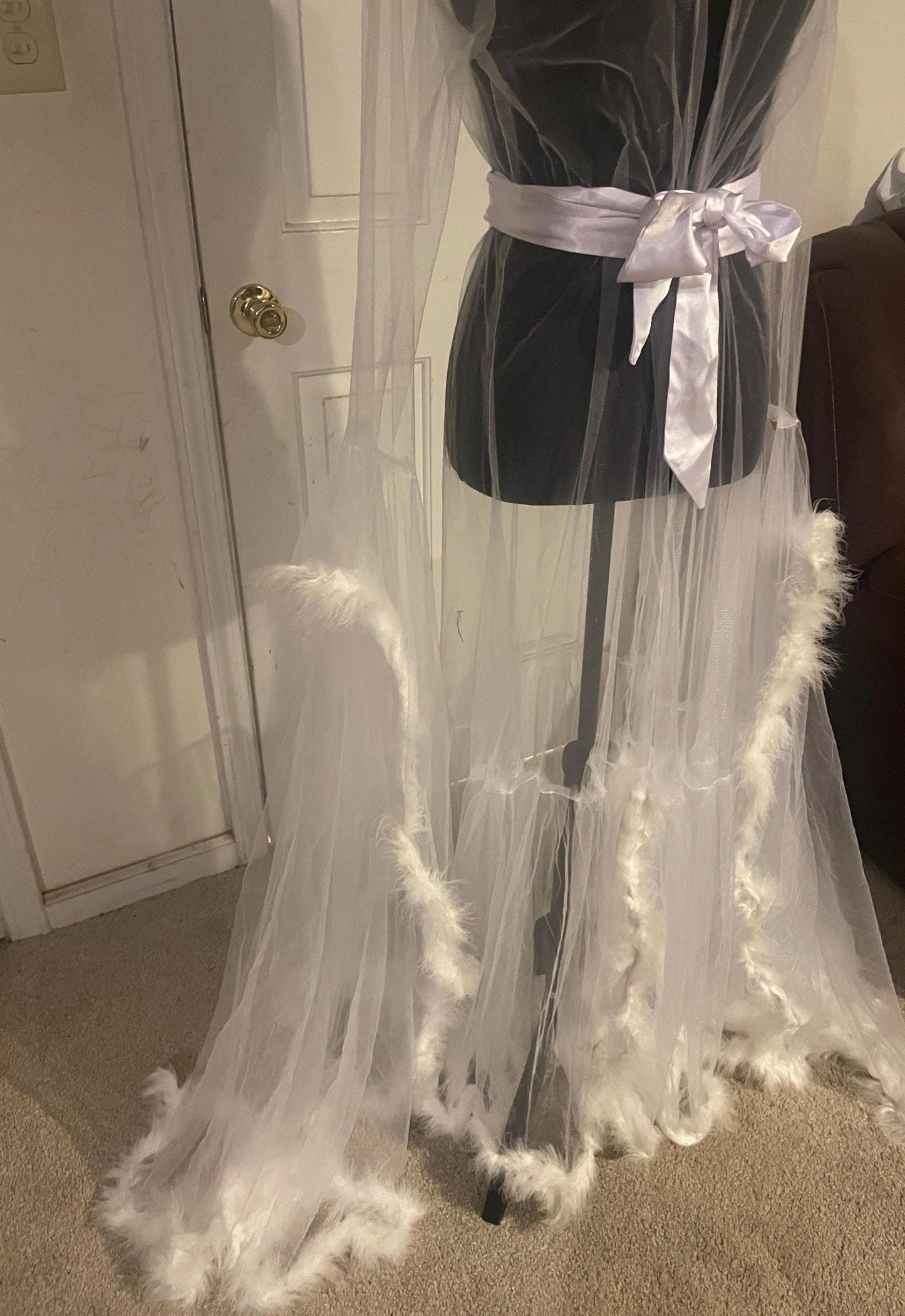 Bridal Robe, Wedding Robes, Short Tulle Robe, Wedding Day Robe,Gift for Bride to be,Bridal morning robe, Gift for her, 2025 bride 2026 bride