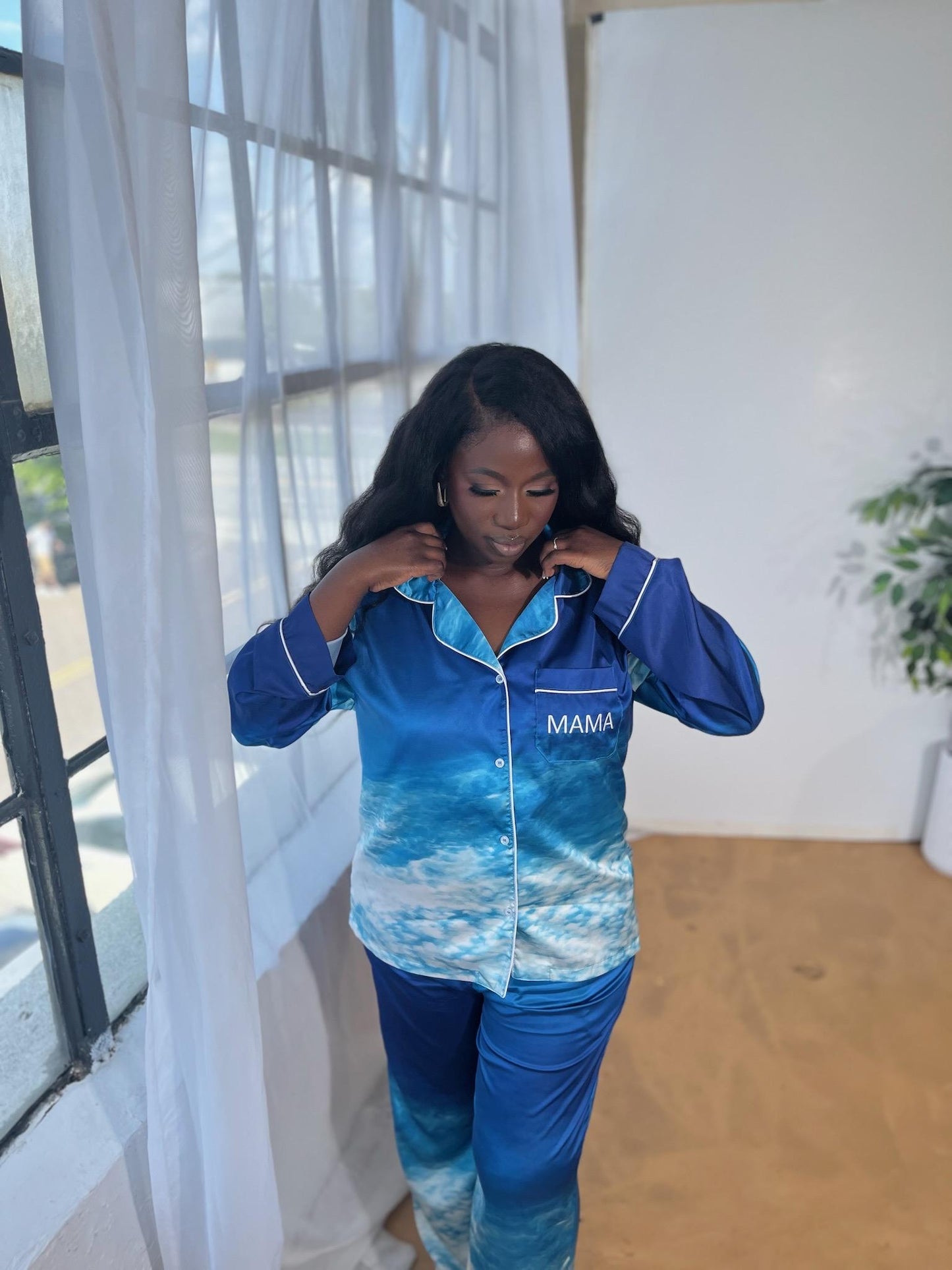 Maternity Cloud Print Pajamas: 'Something Blue' New Mom Gift
