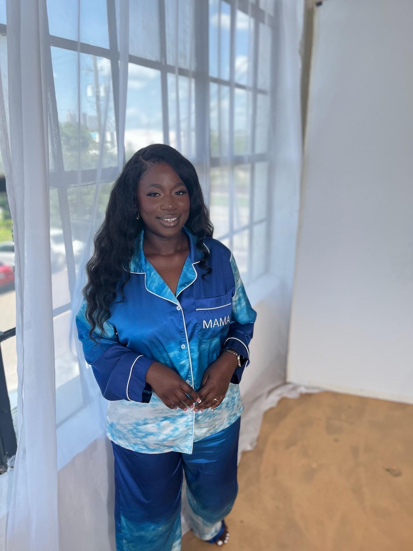 Maternity Cloud Print Pajamas: 'Something Blue' New Mom Gift