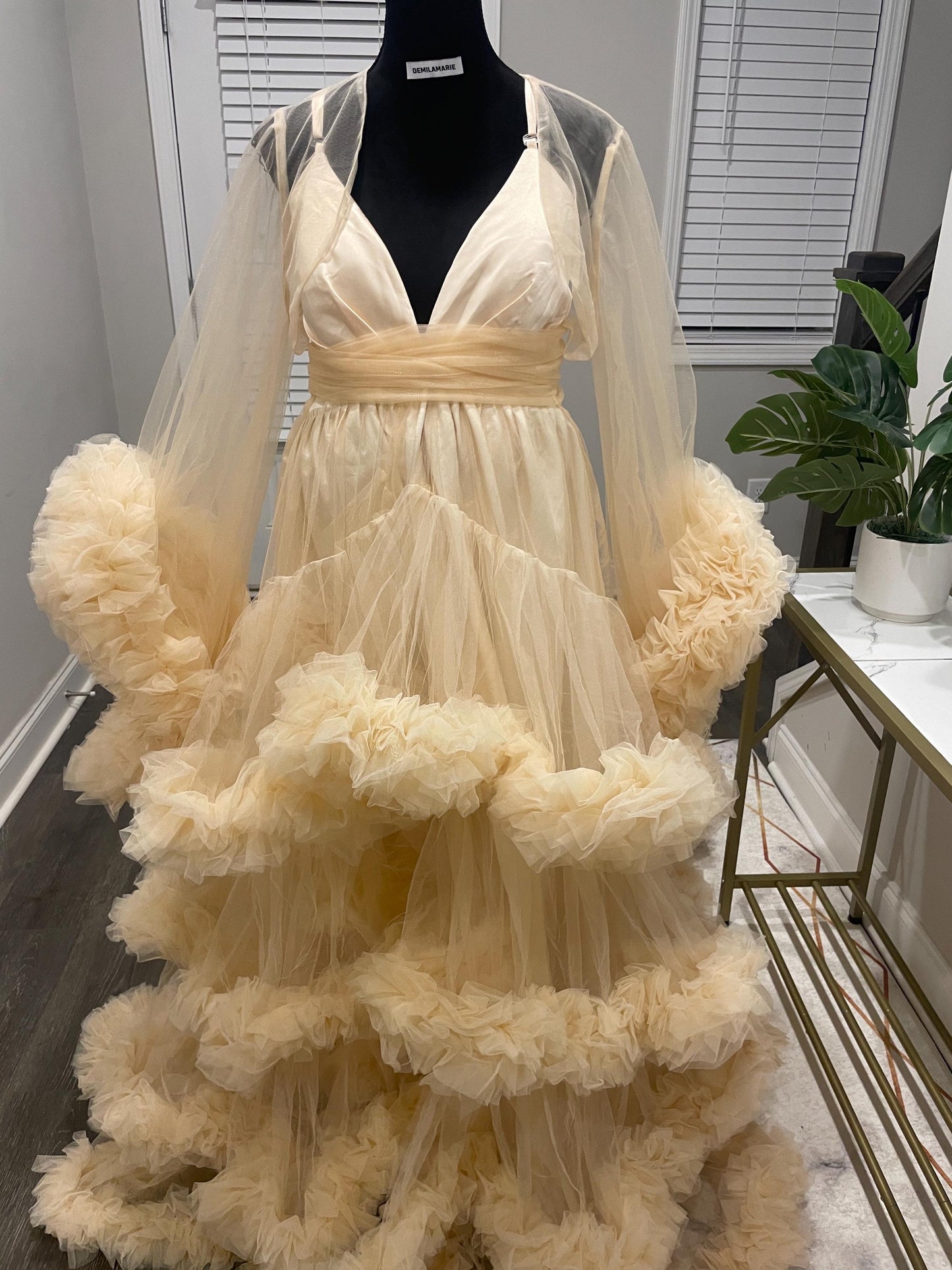 Maternity Dress for Photo Shoot, Tulle Maternity Gown, Baby Shower Photoshoot Dress, Boho Maternity Gown, Wedding Guest Dress, Gift for Her