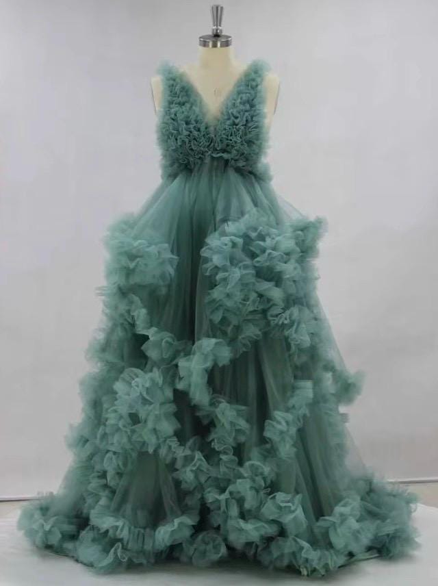 Maternity Dress for Photo Shoot, Tulle Maternity Gown, Baby Shower Photoshoot Dress, Boho Maternity Gown, Wedding Guest Dress, Gift for Her