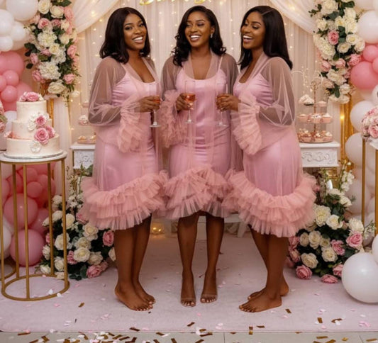 Bridesmaid robe Maternity shoot robe Wedding robe Wedding dress Wedding slip on lingerie Tulle robe for wedding Bridesmaid robe Pyjamas Robe
