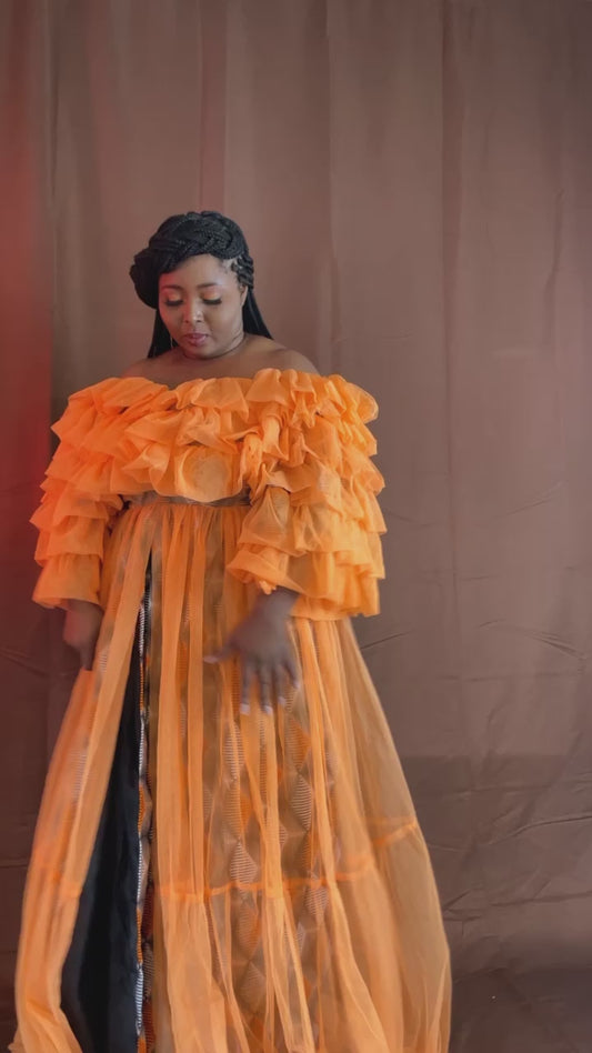Zainab African Ruffle Dress